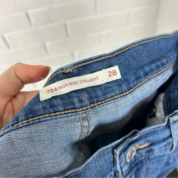 Levi’s 724 High Rise Straight Jeans Size 28 - Picture 2 of 10